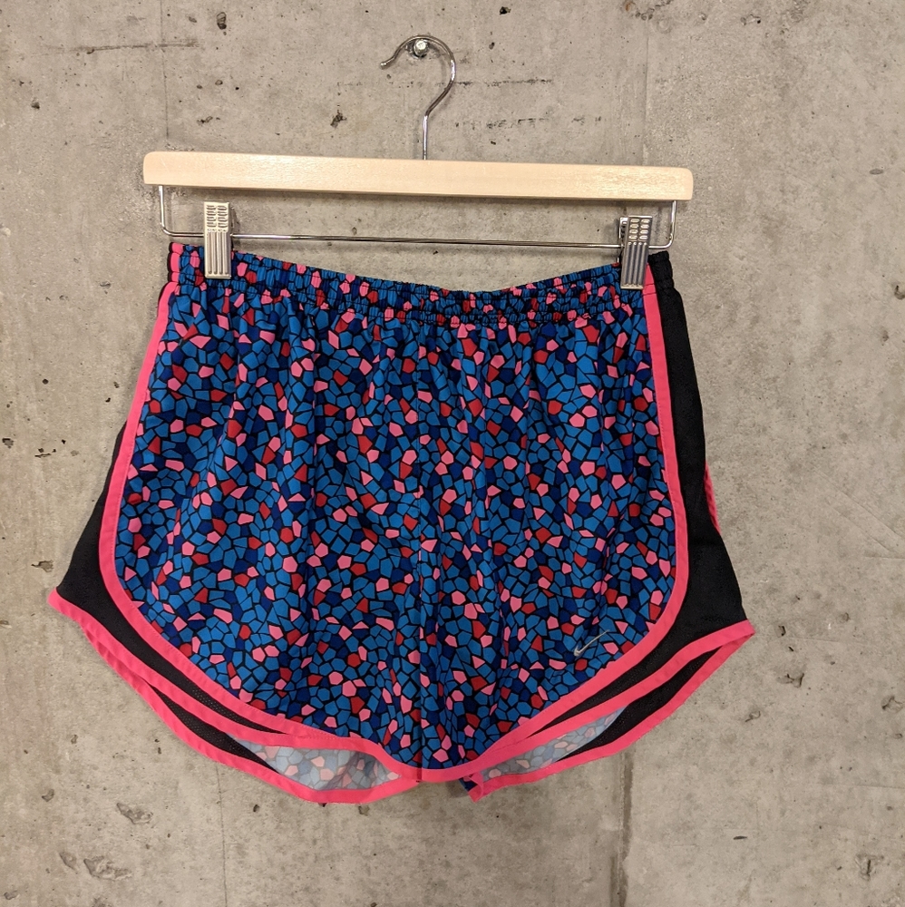 Nike Dry Fit Shorts Blue and Neon Pink Size L
